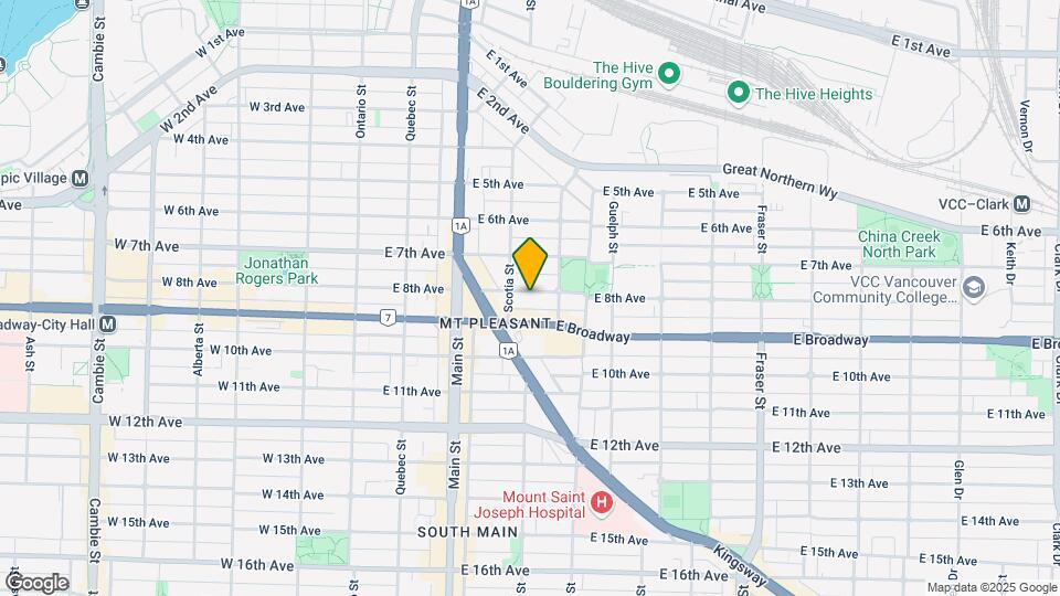 322 E 8th Ave Map and Location Details