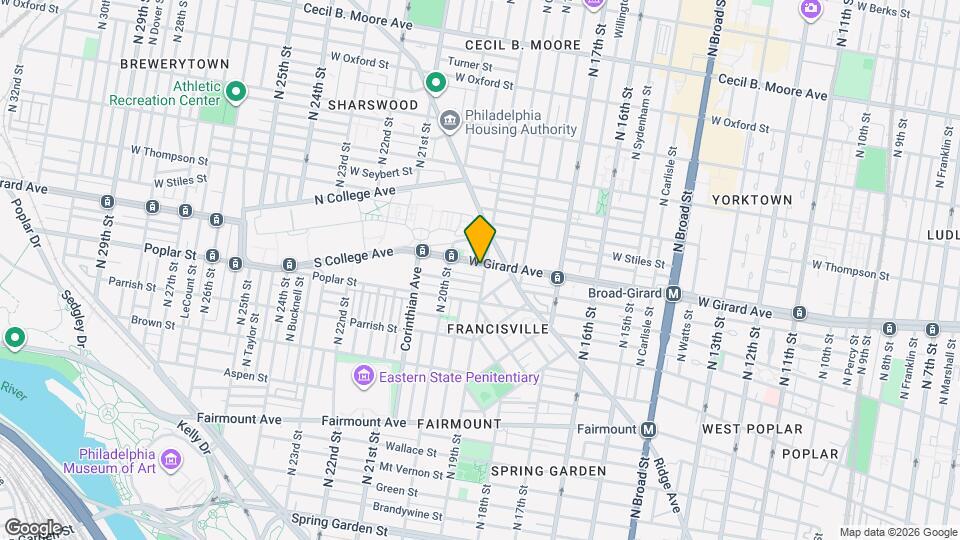 1904 W Girard Ave Map and Location Details