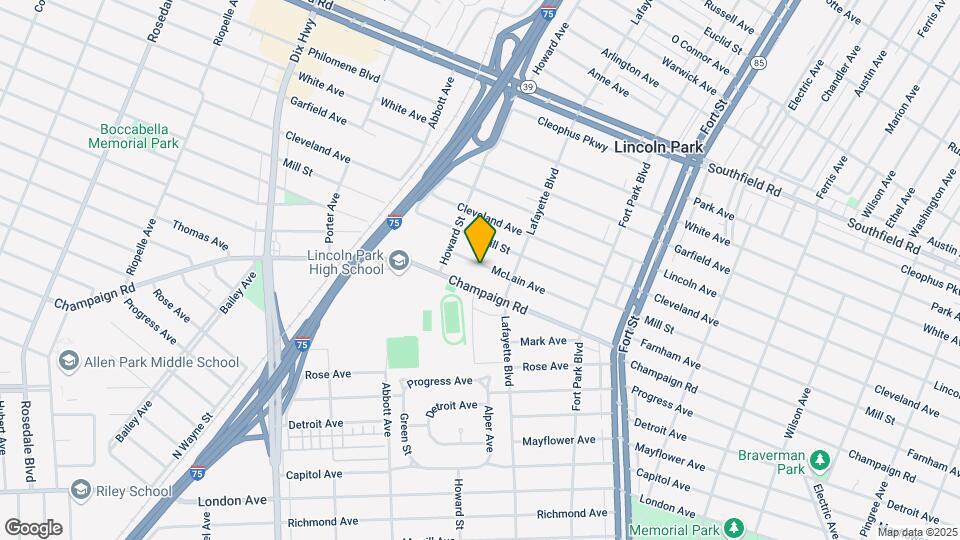 1551 McLain Ave Map and Location Details