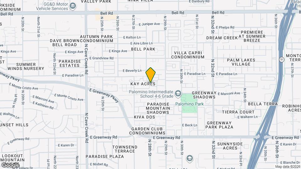 2802 E Monte Cristo Ave Map and Location Details