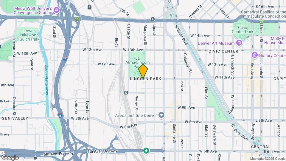1200 W 11th Ave Map and Location Details