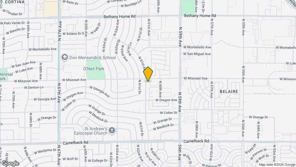 5353 N 61st Ave Map and Location Details