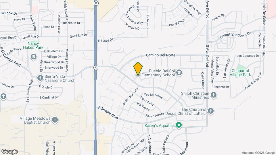 4606 Paseo Las Palmas Map and Location Details