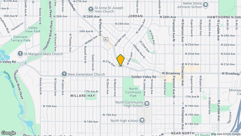 1931 N Morgan Ave Map and Location Details
