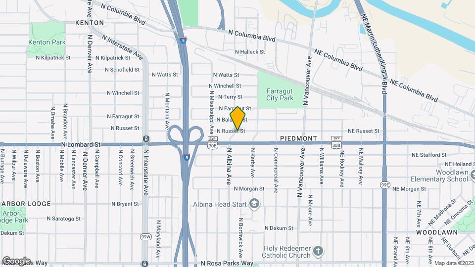 7544 N Albina Ave Map and Location Details