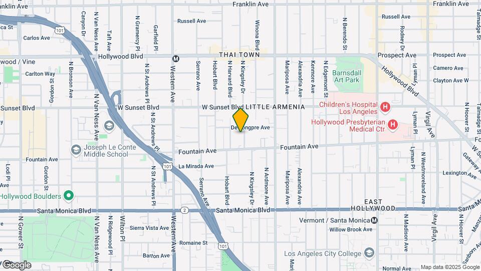 1333 N Kingsley Dr Map and Location Details