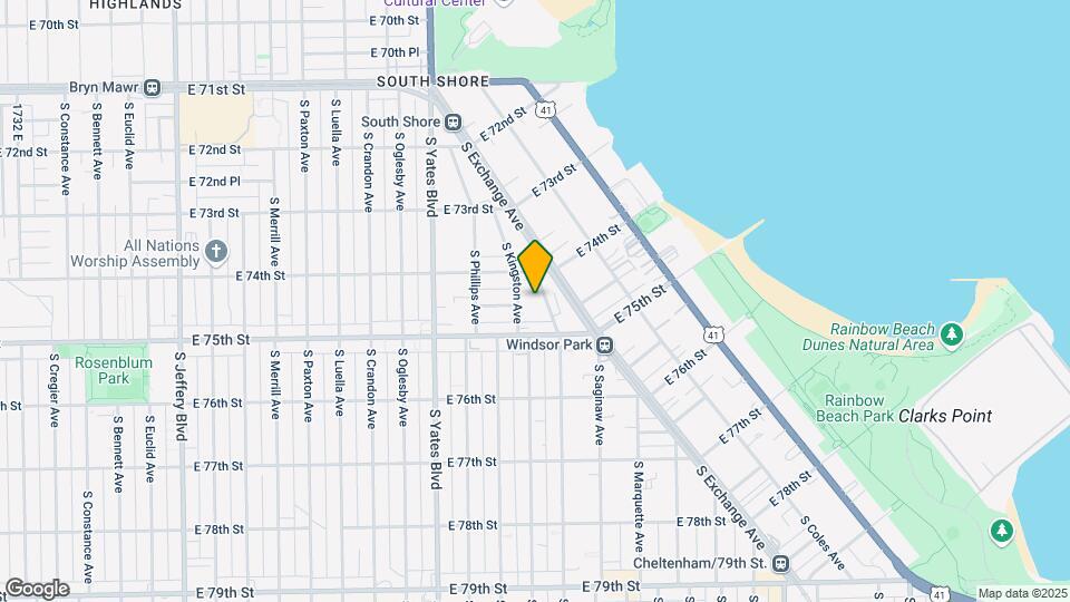7420-7434 S Colfax Ave Map and Location Details