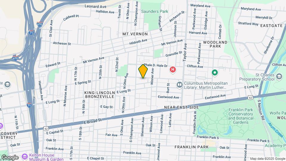1287 Hawthorne Ave Map and Location Details