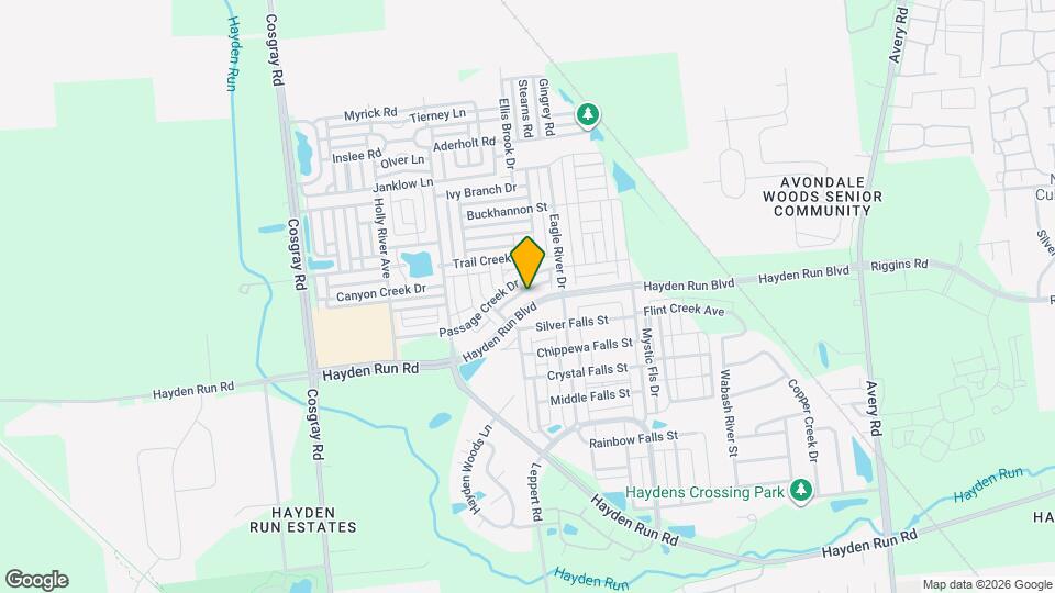 5750 Hayden Run Blvd Mapa y Detalles de la Ubicación