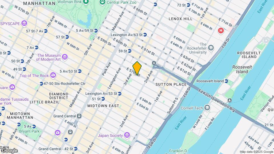 220 E 57th St Map and Location Details