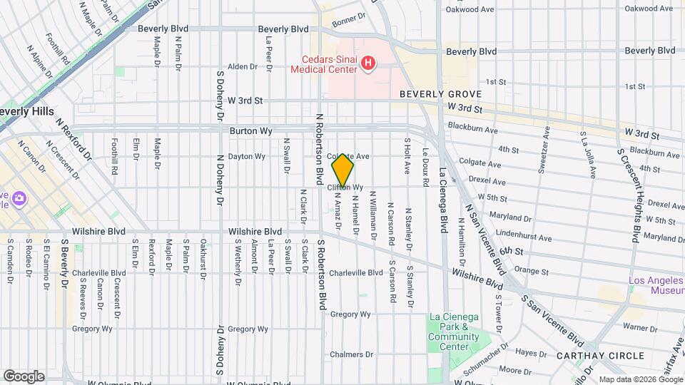 166 N Arnaz Dr Map and Location Details