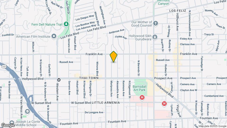 1812 Mariposa Ave Mapa y Detalles de la Ubicación