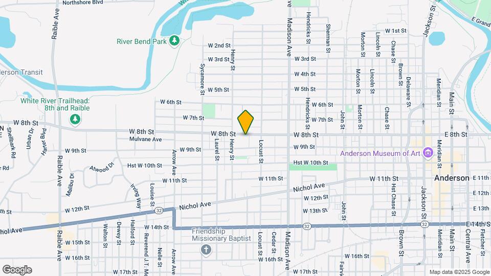 1229 W 8th St Map and Location Details