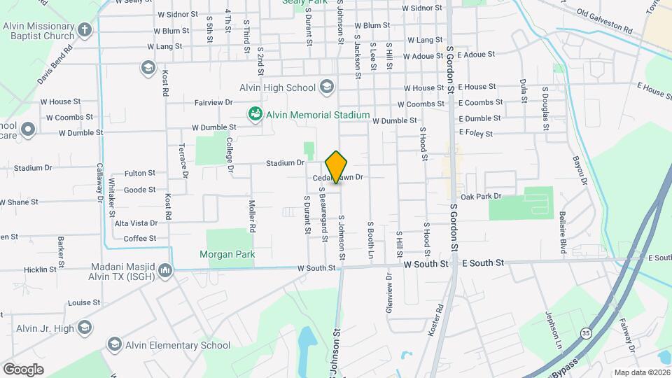 1218 S Johnson St Map and Location Details