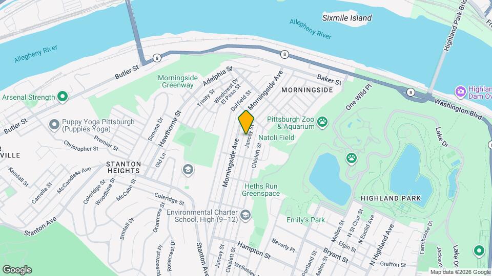 1641 Jancey St Map and Location Details