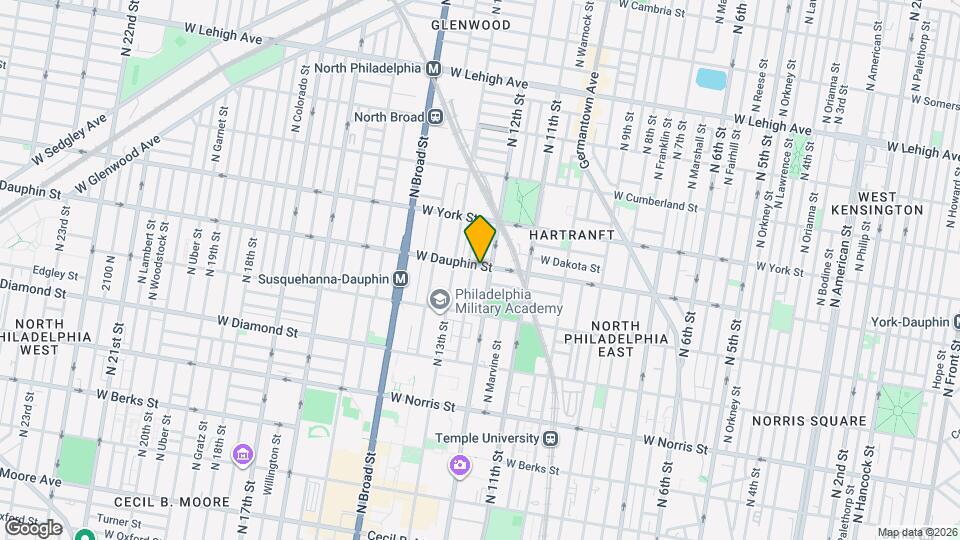 1208 W Dauphin St Map and Location Details