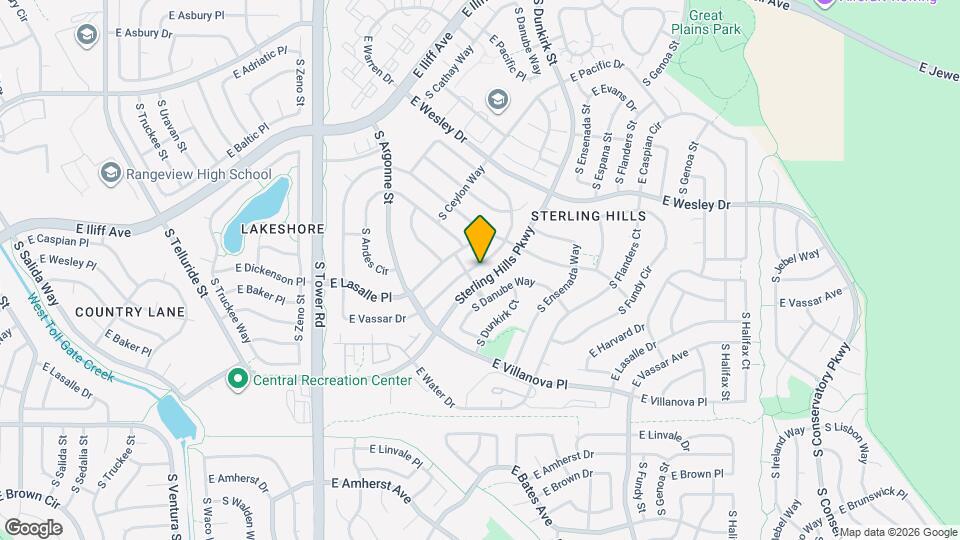 18942 E Vassar Dr Mapa y Detalles de la Ubicación