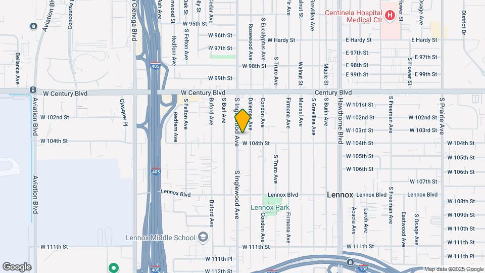 10322 S Inglewood Ave Mapa y Detalles de la Ubicación