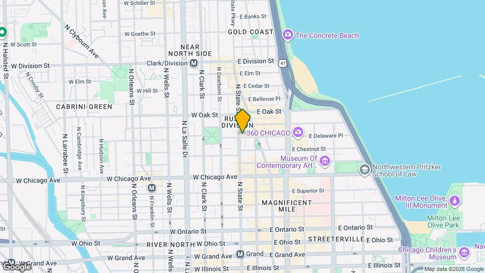 6 E Delaware Pl Map and Location Details