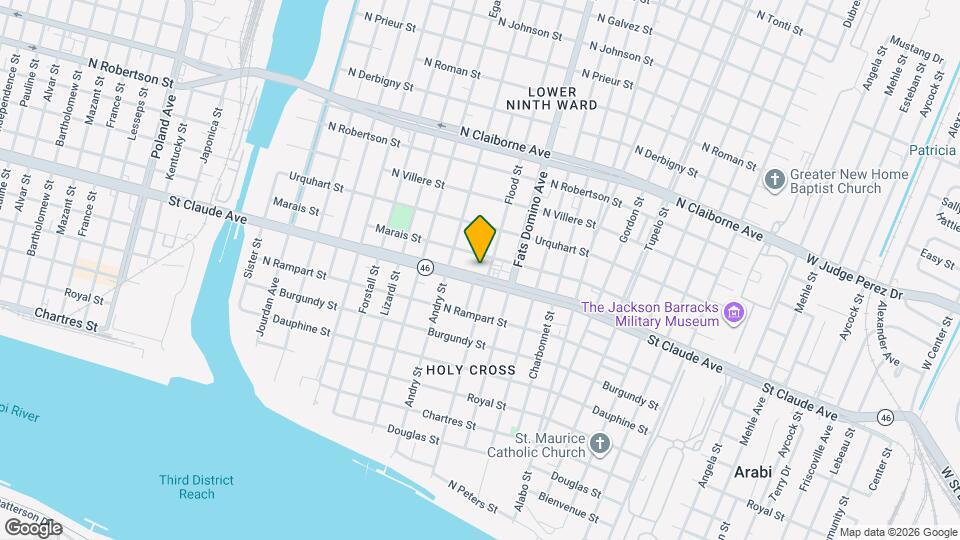 5459 St Claude Ave Map and Location Details