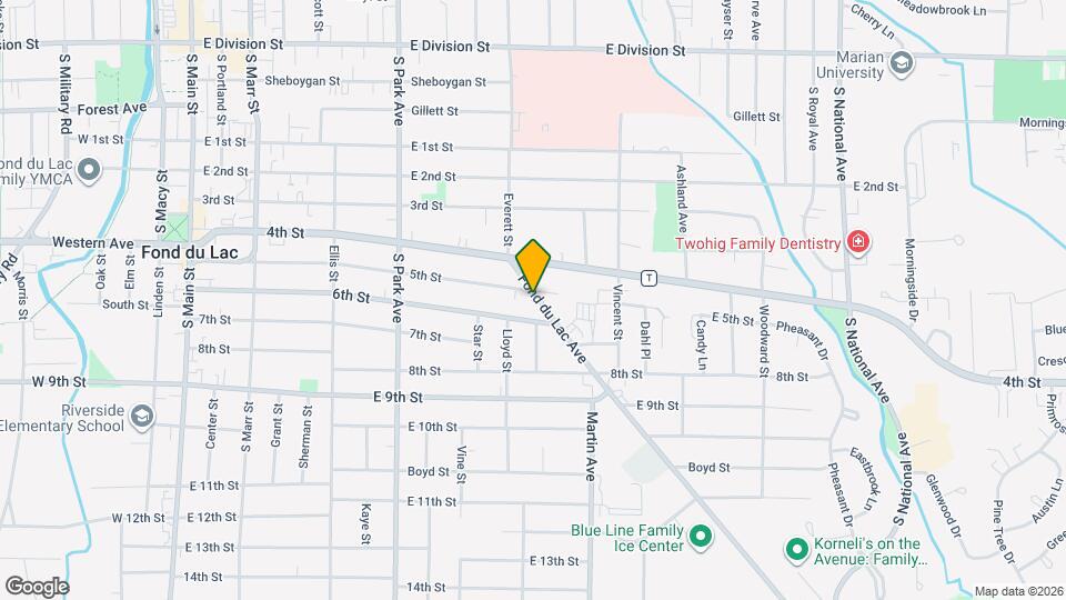 262 Fond du Lac Ave Map and Location Details