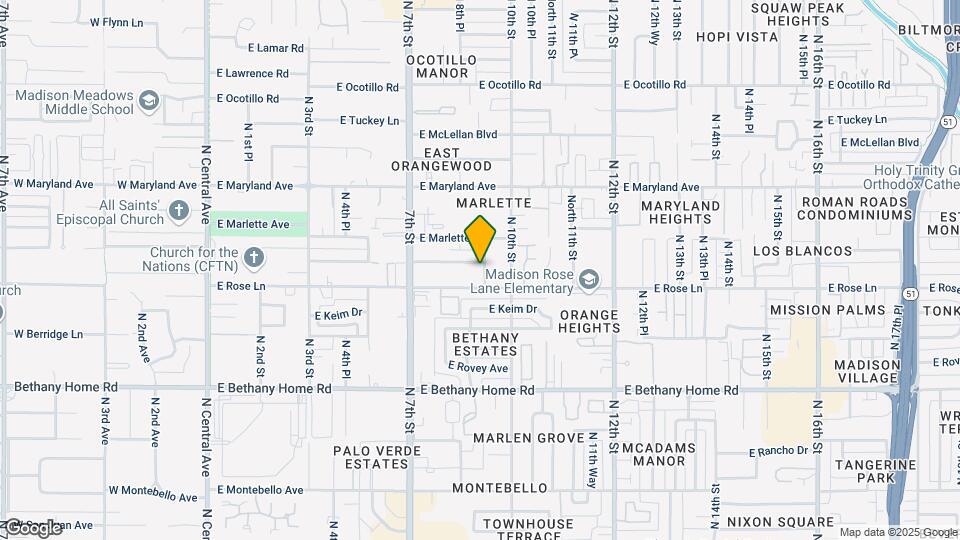 907 E Claremont St Map and Location Details