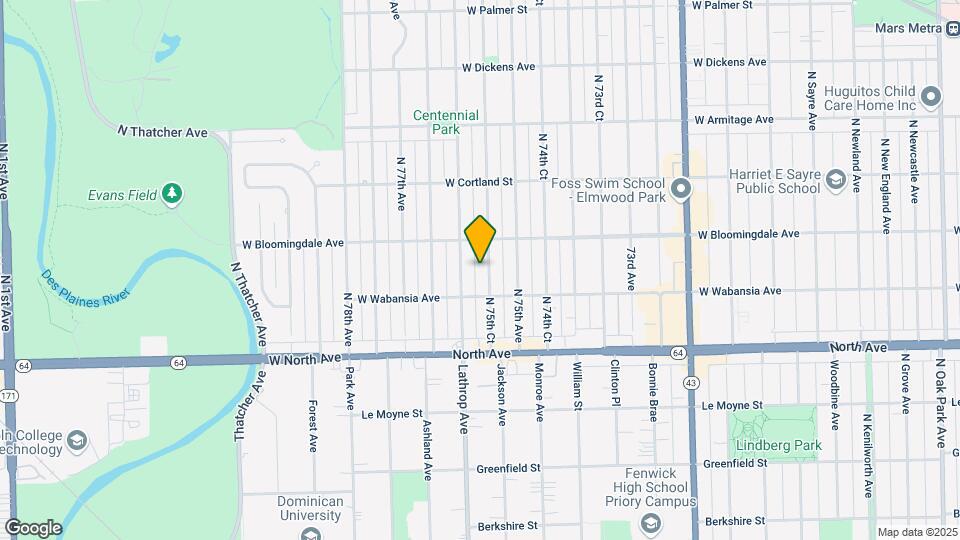 1722 N 75th Ct Map and Location Details