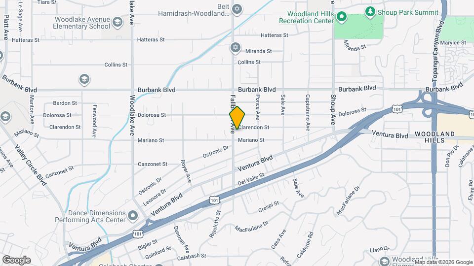 5412 Fallbrook Ave Map and Location Details