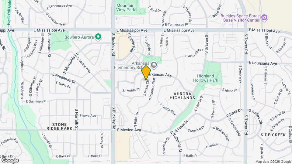 1441 S Pitkin Cir Mapa y Detalles de la Ubicación