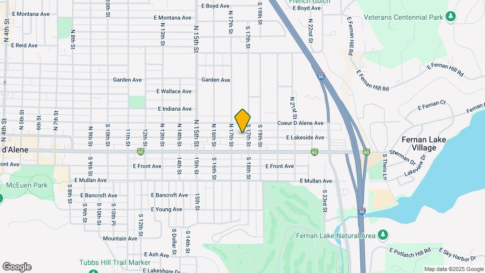 1721 E Lakeside Ave Map and Location Details
