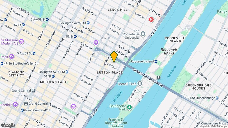 420 E 59th St Map and Location Details