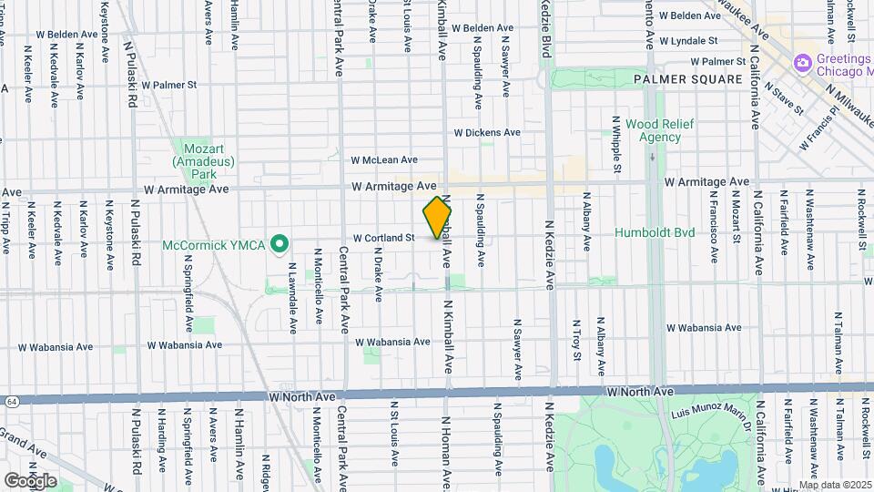 3409 W Cortland St Mapa y Detalles de la Ubicación
