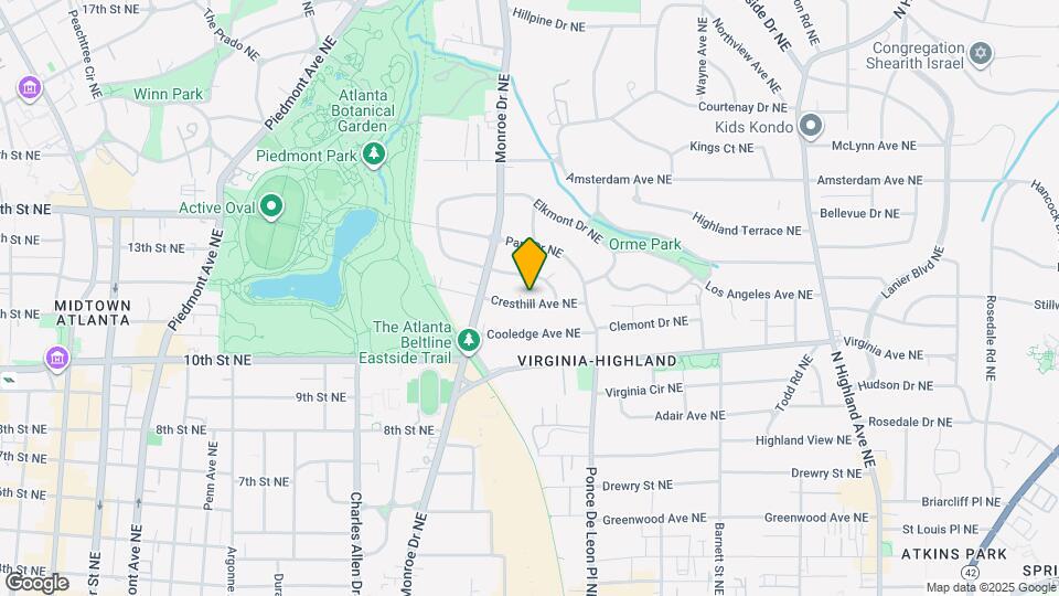 654 Cresthill Ave NE Map and Location Details