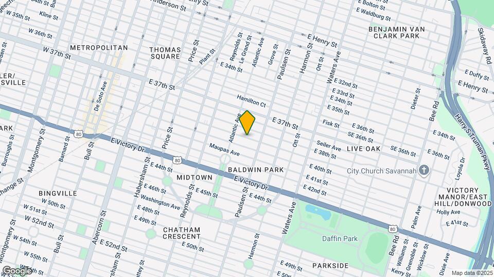 725 E 39th St Map and Location Details