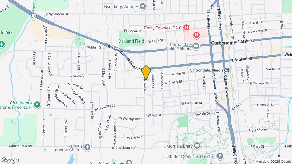 401 S Oakland Ave Map and Location Details