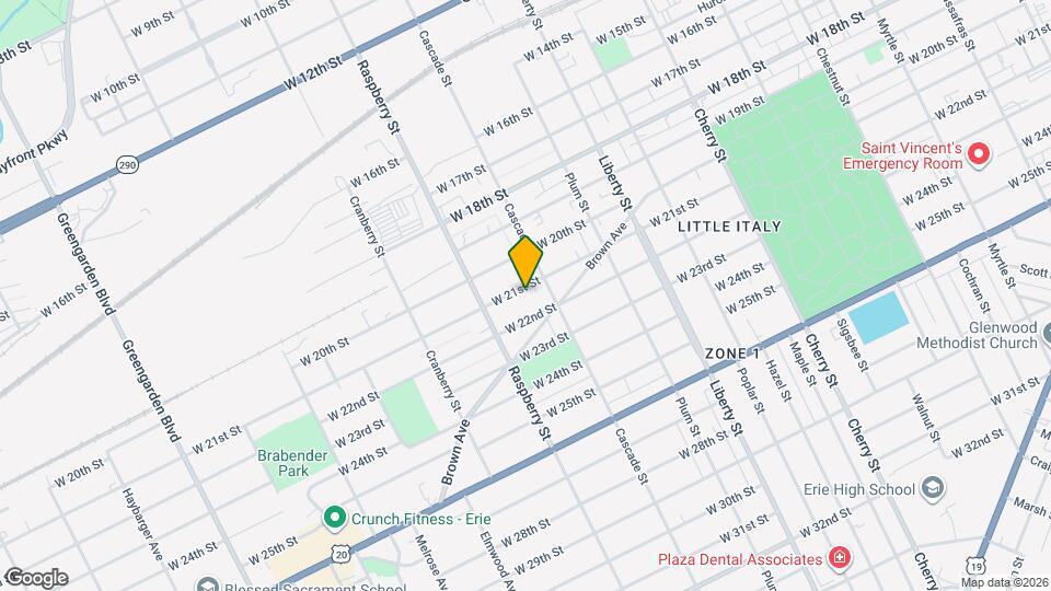 1023 W 21st St Map and Location Details