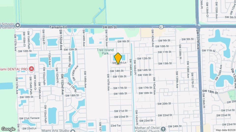 14521 SW 13th Terrace Map and Location Details
