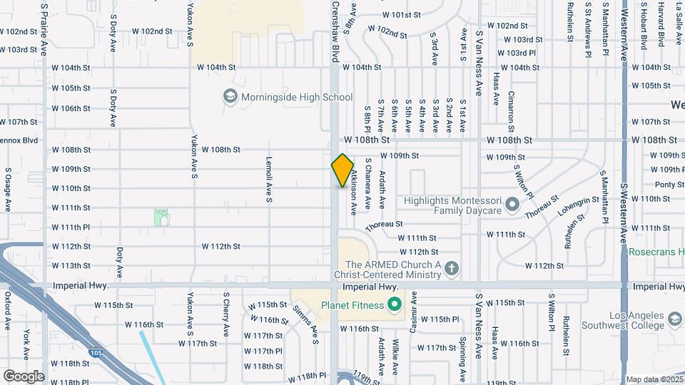 11008 Crenshaw Blvd Map and Location Details