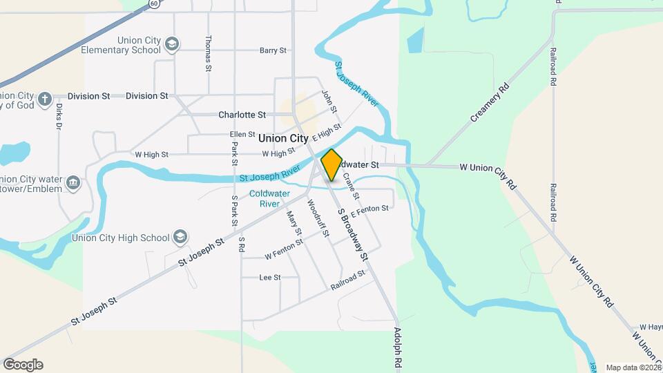 205 S Broadway St Map and Location Details