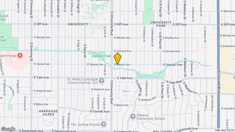 2390 E Vassar Ave Mapa y Detalles de la Ubicación