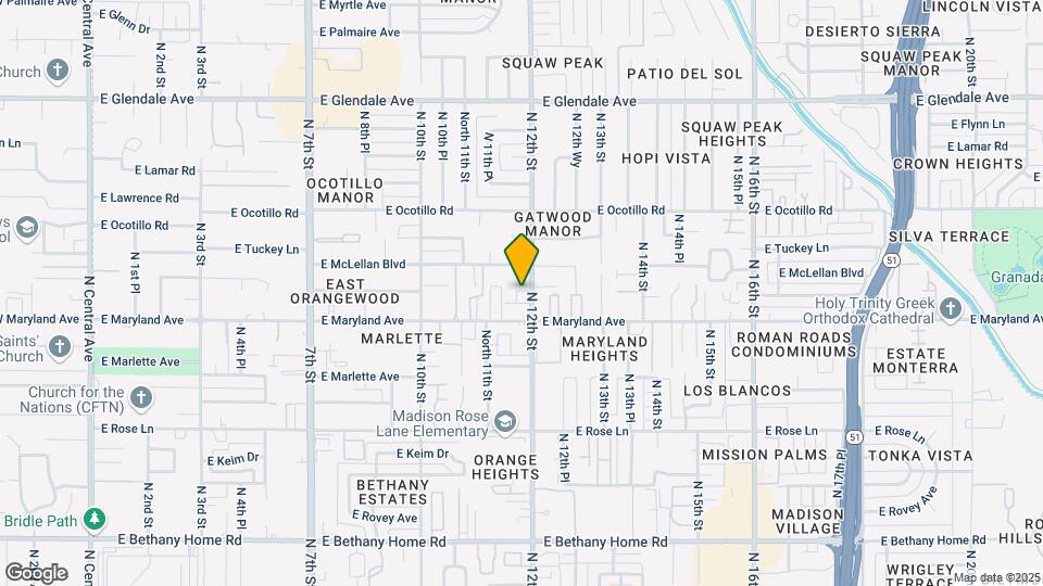 6516 N 12th St Mapa y Detalles de la Ubicación