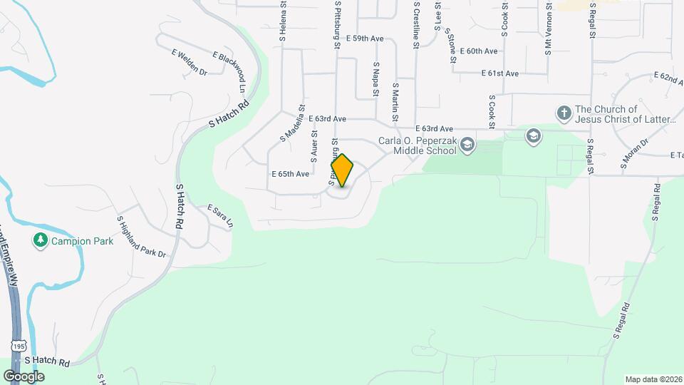 1819 E South Ridge Dr Map and Location Details