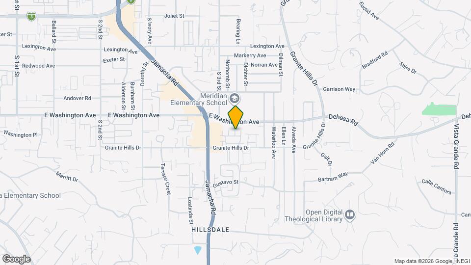 1526 Granite Hills Dr Map and Location Details