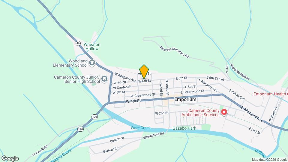 123 W 6th St Map and Location Details