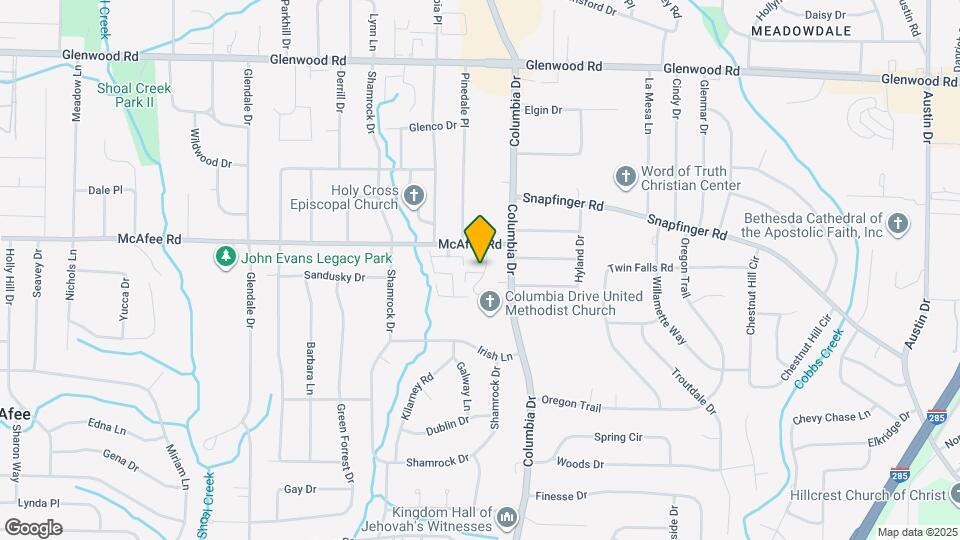 2033 Oak Park Ln Map and Location Details