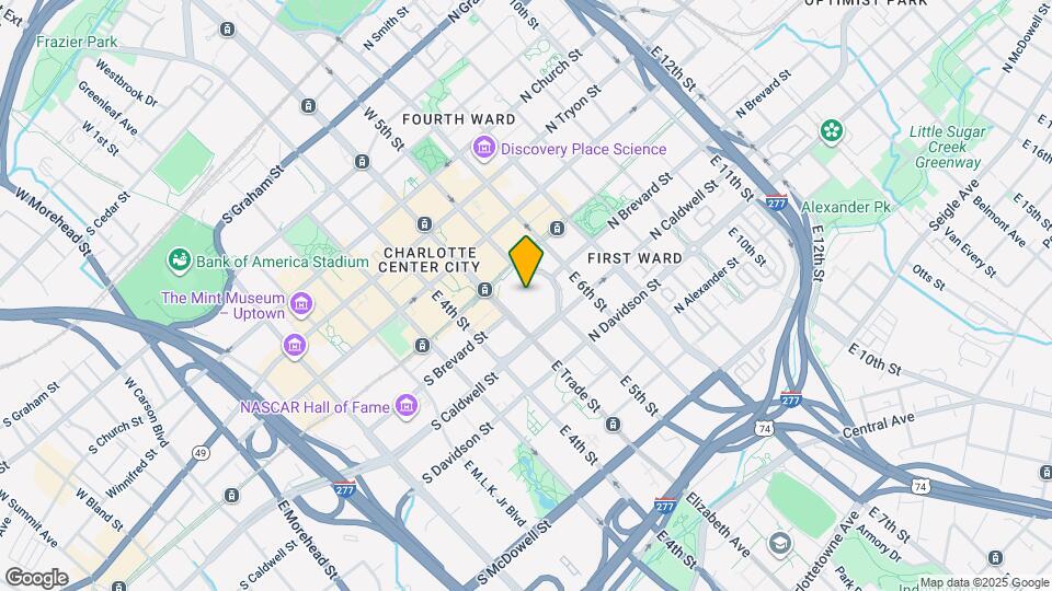 333 E Trade St Map and Location Details