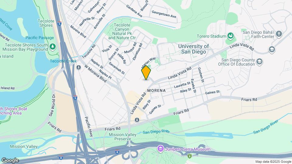 5430 Linda Vista Rd Map and Location Details