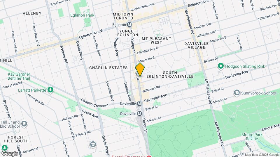 2001 Yonge St Map and Location Details