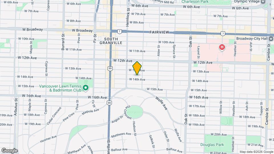 1325 W 14th Ave Map and Location Details