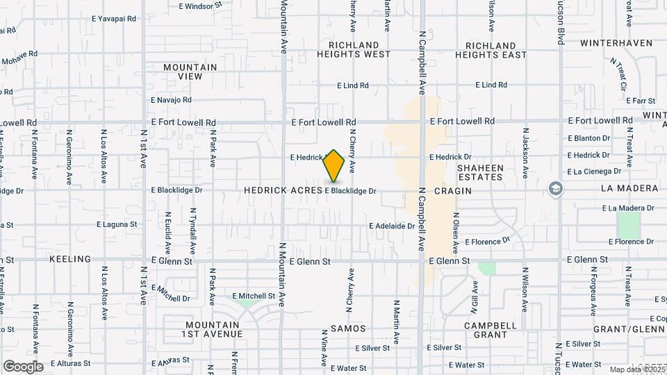 1507-1509 E Blacklidge Dr Map and Location Details